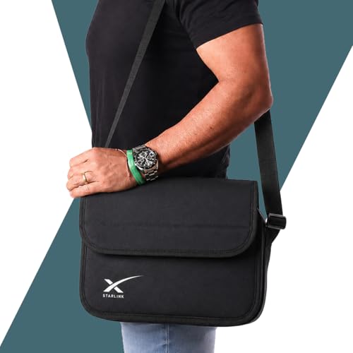 Case Bisbel Bolsa Compatível com Starlink Mini Premium Aveludada Com EVA Interno Proteção Reforçada Para Transporte