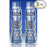 Nivea for Men Silver Protect Polar Blue Antiperspirant Spray 150ml (Pack of 2)