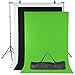 Amzdeal Photography Backdrop Stand Photo Background White Black Green Backdrop and Stand Kit with Carry Bag Non Woven Backdrops for Video Photo Studio