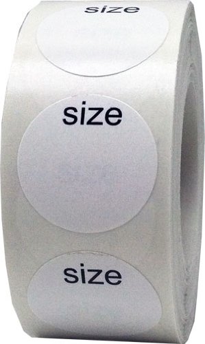 Blank Clothing Labels Round Circle Stickers for Retail Apparel 3/4 Inch 500 Adhesive Stickers - Thumbnail 3