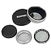 Zomei iPhone Lens 3 in 1 Cell Phone Camera Lens Kit 140 Degree Wide Angle Lens + 10X Macro Lens + CPL Polarizing Filter with 37mm Clip for iPhone Samsung Android Smartphones(Silver)