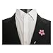 Sunny Home Vintage Men's Lapel Flower Handmade Boutonniere Pin with Button for Suit (Pink)