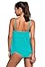 ZKESS Womens Swim Top & Bikini Bottoms Casual 2PCS Padded Swimwear Bathing Suit Plus Size 2XL Blue