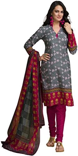 Envision Women's Cotton Printed Salwar Suit Material (147, Multicolour, Free Size)