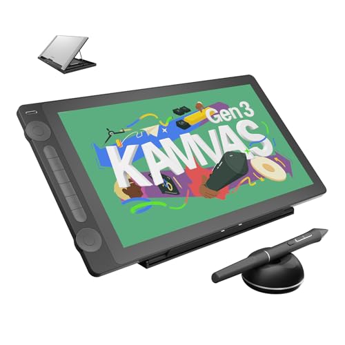 HUION Kamvas 16 Gen 3 2.5K Grafiktablett mit Display, PenTech 4.0