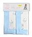 SwaddleDesigns Cotton Muslin Baby Lovies, Set of 2 Small Security Blankets, Pastel Blue Nautical Little Ships