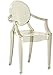 Modway Casper Modern Acrylic Stacking Kitchen and Dining Room Arm Chair in Yellow - Fully Assembled