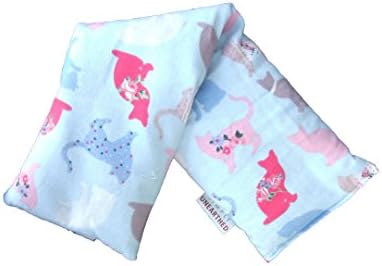 Premium Hot and Cold Pack NON Lavender 100% Cotton Cute Animal Patterned Microwave Wheat Bag Animal Lovers! (Cats)