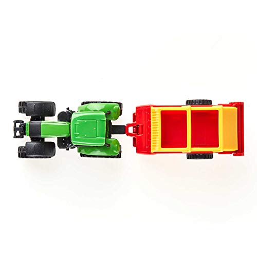 siku 1676, Deutz Traktor mit Ladewagen, Metall/Kunststoff, Multicolor, Öffenbare Heckklappe – Bild 4