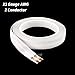 FRANKEVER 23Gauge Hidden Super Flat Audio Cable Suitable for Audio Wire LED Lighting Connection and Other Low Voltage Appliance Connection (Wire(25 ft) D)