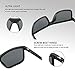 DeBuff Mens Square Polarized Sunglasses Stylish Driving Sun Glasses - TAC, UV400 (Matte Black/Silver)