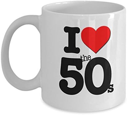 'I Heart The 50s' - Funny Coffee Mug - White 11oz Ceramic Mug