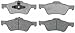 ACDelco 14D1047C Advantage Ceramic Front Disc Brake Pad Set