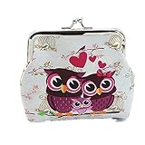 Coin Purse, Mikey Store Women Lady Retro Vintage Owl Small Wallet Hasp Purse Clutch Bag (white)