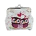 Coin Purse, Mikey Store Women Lady Retro Vintage Owl Small Wallet Hasp Purse Clutch Bag (white)