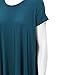 Made by Johnny WT1110 Womens Short Sleeve Side Panel Loose Fit Tunic Top M Teal