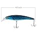 Discover Fish Fishing Lures Bass Trout Muskie Minnow Topwater Hard Plastic Swimbaits Lifelike Artificial Mens Pro Fish Lure Baits withTreble Borb Hooks Freshwater Saltwater