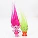 Trolls Figures | Dreamworks Movie Troll Dolls | Poppy And Friends + Trolls Stickers | 6 Piece Set 4-7cm Toys | By ToysOutLet_USA