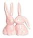 Beth Marie Luxury Boutique Bunny Rabbit Ring Holder, Pink Ceramic Engagement and Wedding Ring Holder, Measures 2.75