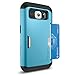 Spigen Slim Armor CS Galaxy S6 Case with Slim Dual Layer Wallet Design and Card Slot Holder for Galaxy S6 2015 - Blue Topaz