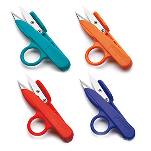 Eraimp Thread Snips 4.7", Quick-Clip Lightweight Thread Snippers Sewing Scissors, Embroidery Yarn Cutter, Set of 4 (Color Random delivery) - Thumbnail 6