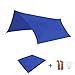 TRIWONDER Hammock Rain Fly Waterproof Tarp Camping Tent Footprint Ground Cloth Backpacking Tarp Camp Shelter Sunshade Mat for Outdoor Hiking Beach Picnic (Dark Blue, M+Accessories)