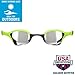 arena Cobra Ultra Racing Swim Goggles for Men and Women, Silver / Green / White, Mirrored