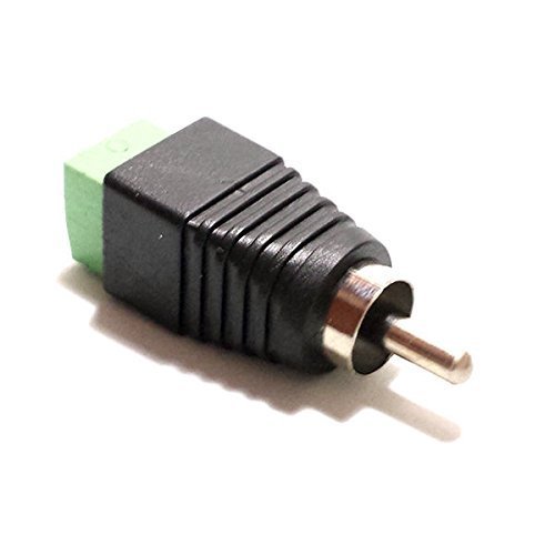 Lemoy 10-Pack Phono RCA Male and Female Plug to AV Screw Terminal Audio/Video Connector Adapter (5 Male & 5 Female)