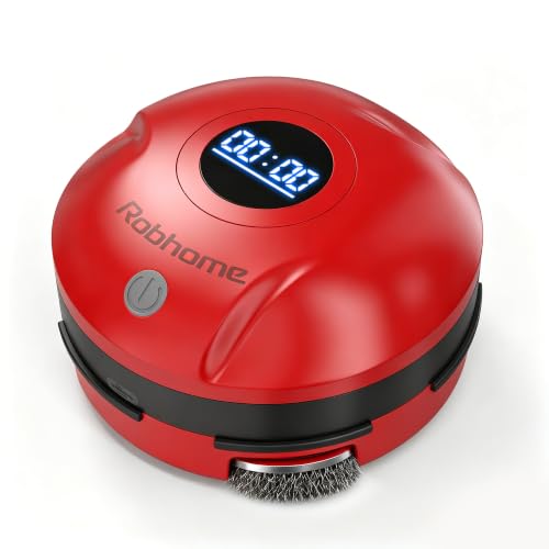 Grill Cleaning Robot, Electric Grill Brush with 4 Heads, 304 Stainless Steel Rotary Brush, Cordless Rechargeable BBQ Cleaner, 150Mins Runtime, 380 RPM, Automatic Grill Cleaner for Outdoor Grill, Red