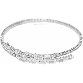 DATOA Imitition Pearl Stretch Bracelet for Women Trendy Layers Stackable Rhinestone Bracelet Wedding Party Jewelry