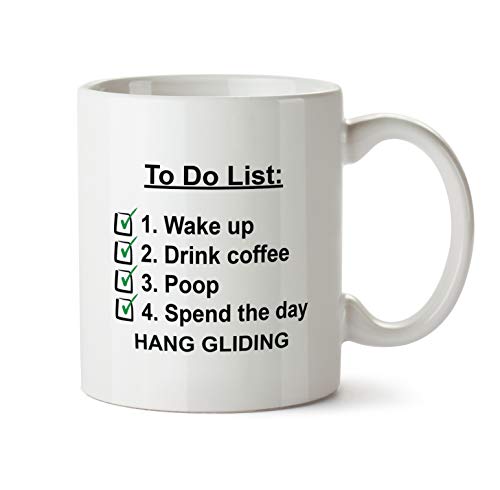 To Do Gift Mug - A44 Hang Gliding Check List Coffee Tea Gift Cup For Christmas - Funny Theme Themed Quote Saing I Love Present For Men Women Christmas
