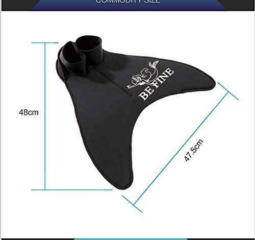DYCH Mermaid Monofin for Swimming,Mermaid Tail Swim Fins for Kids and Adult(Black) (S-Child Size) - Thumbnail 7