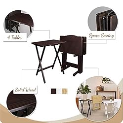 Casual Home 5pcs Tray Table Set, White