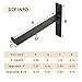 KINGSO Metal Wall Shelf Brackets 8.66''L x 6''H Rustic Shelf Supports, Flush Fit, Hardware Only - Bracket Set of 2, Includes Screws & Wall Anchors T-Shape（with Lip）