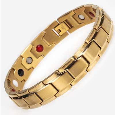Men'S Bracelet Fashion Therapeutic Energy Healing Bracelet Stainless Steel Magnetic Therapy Bracelet