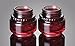 TOPWEL 2PCS 50ML(1.7 OZ) Wine Red Glass Empty Refillable Cosmetic Cream Jar Pot Bottle Container (A#)