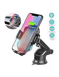 Tonkent   Cargador de coche inalámbrico compatible con iPhone XS, Max X XR 8 8 Plus, Samsung Galaxy Note 9  S9  S9+  S8 S8+ S7 S6 Edge y otros teléfonos habilitados para Qi