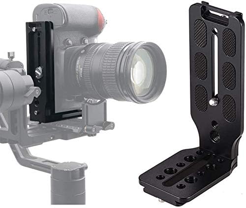 koolehaoda Multifunctional L Shape Bracket Quick Release Plate Vertical Video Shooting Universal DSLR Camera L Bracket with 1/4 Inch Screw Arca Swiss for Manfrotto DJI Osmo Ronin Canon Nikon (L QR)
