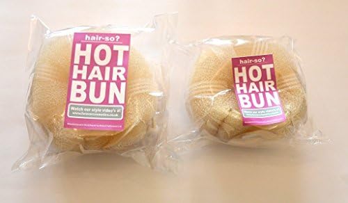 hair-so? Hot Hair Buns 2 Piece Magic Hair Styling Styler Twist Ring Doughnut Donut Bun Shaper Former Maker Clip Hair Curler Accessory Small & Large by hair-so? (Choose Colour) (Blonde)