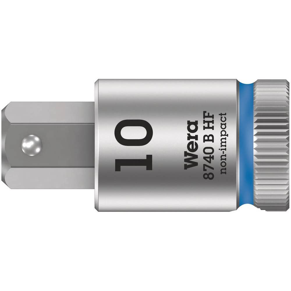 Wera 05003043001 8740 B Holding Function Zyklop In-Hex Bit-Socket, Blue, 3/8-Inch, 0 x 38.5 mm