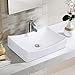 Giantex Bathroom Rhombus Ceramic Vessel Sink Vanity Pop Up Drain Modern Art Basin