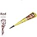Temporary Tattoo Kit, 4 Color 4 Tube Black White Red Brown Paste Cone India Body Art Painting Drawing with 6 x adhesive Stencil
