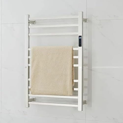Toalheiro Térmico Grande Quadrado Inox Bivolt com Timer Embutido - Kzi (Fio Lado Esquerdo, Grande)