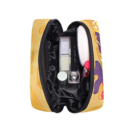Cheese Fondue With Fruit Makeup Bag Organizer Portable Cosmetic Pouch Handbag With Zipper For Women Purse