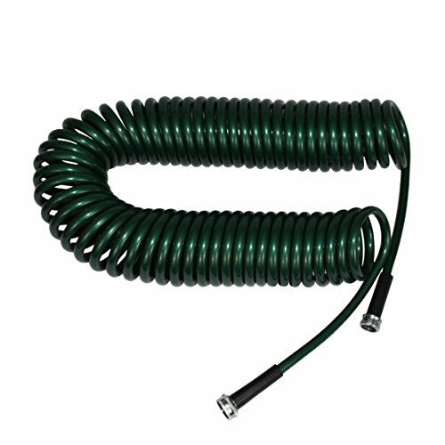 Plastair SpringHose PUW650B94H-AMZ Light Polyurethane Lead Free Drinking Water Safe Recoil Garden Hose, Green, 3/8-Inch by 50-Foot