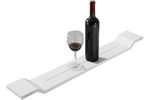 Agua Canada Luxury Solid Surface Bathtub Tray Holder Premium Bathtub Caddy Tray for Wine Glass Bath Tray Royal Craft Bath Tab