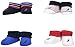 Nautica Baby Boys' 4 Pack Assorted Booties, Blue/White/Red, 0-6 Months