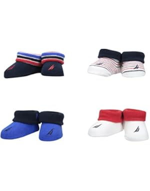 Nautica Baby Boys' 4 Pack Assorted Booties