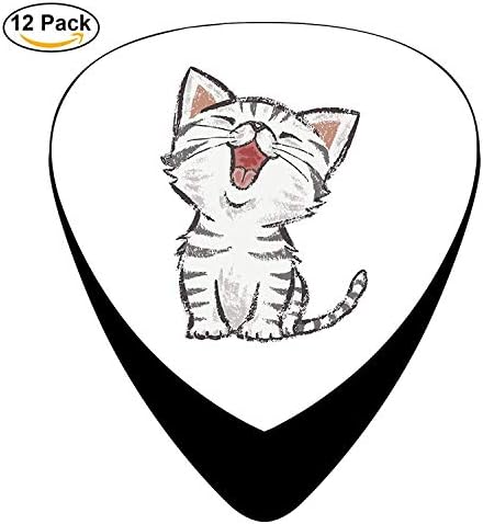 Classic Cute Cat Design Guitar Picks (12 Pack),0.46/0.73/0.96 Mm Guitar