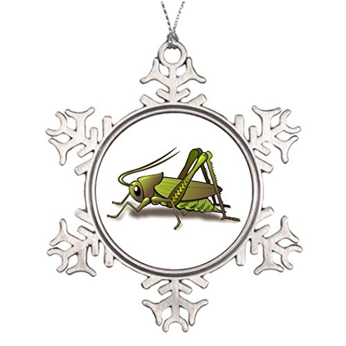 Cheyan Ideas for Decorating Christmas Trees Green Cricket Insect Large Snowflake Ornaments